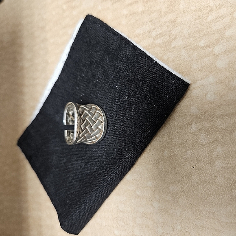 Intricate Silver Woven Band Ring